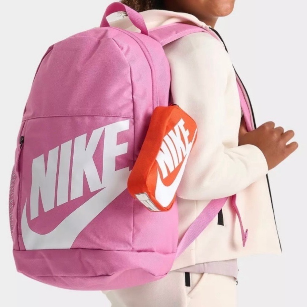kid’s Nike Element Pink Backpack w/ Matching Orange Pencil Case – NWT
